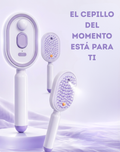 Peine Eléctrico con Spray y Masaje, Antiestático, Autolimpiante y Aplicador de Aceite Capilar