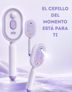 Peine Eléctrico con Spray y Masaje, Antiestático, Autolimpiante y Aplicador de Aceite Capilar